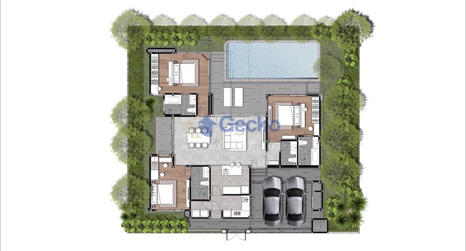 À vendre 3 chambres maison à Bang Lamung, Chonburi