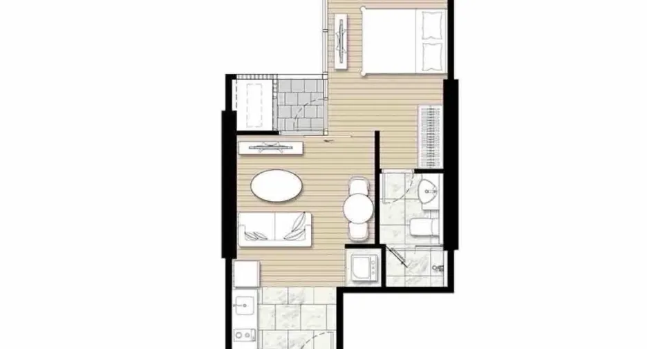 For sale and for rent 1 bed condo in Huai Khwang, Bangkok