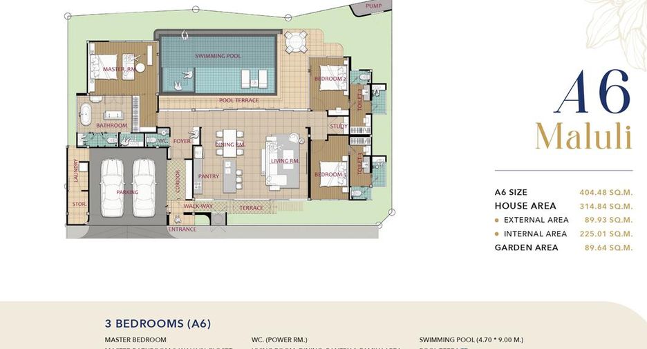 Villa en venta de 3 habitaciones en Thalang, Phuket