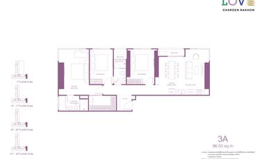 For sale 3 bedrooms condo in Khlong San, Bangkok