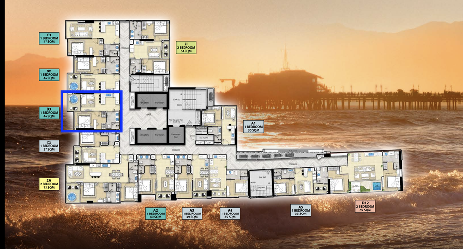 Condo en venta de 1 habitaciones en Bang Lamung, Chonburi