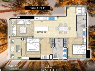 Condo en venta de 2 habitaciones en Bang Lamung, Chonburi