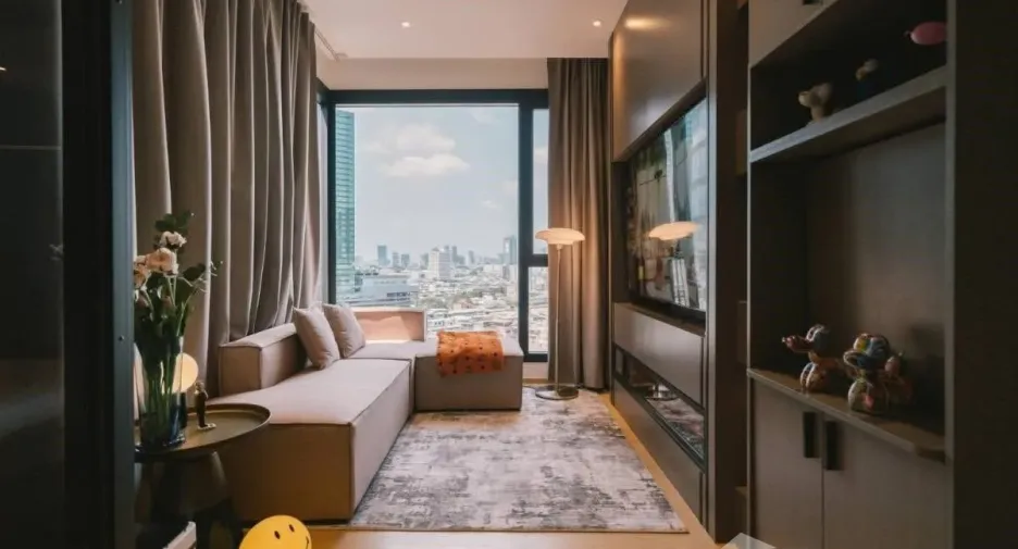 For rent 1 bed condo in Huai Khwang, Bangkok