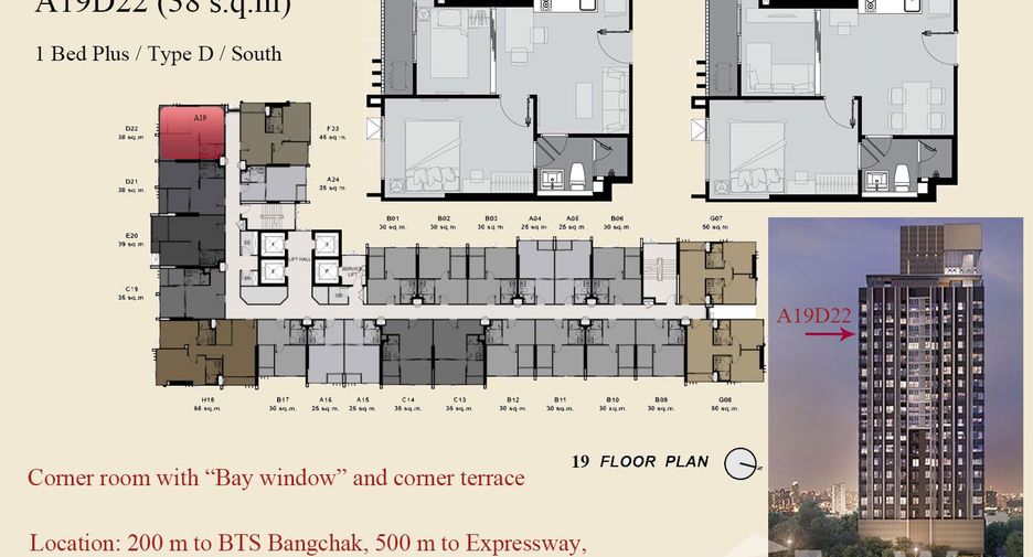 For sale and for rent 1 bed condo in Phra Khanong, Bangkok