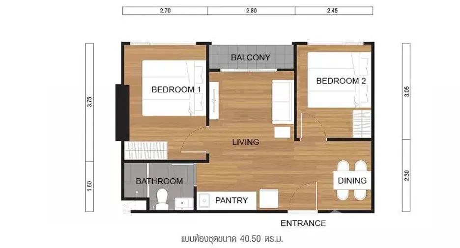 For sale 1 bed condo in Phra Khanong, Bangkok