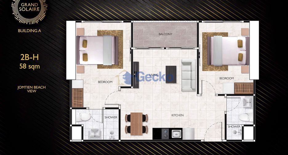 For sale 2 bedrooms condo in Bang Lamung, Chonburi