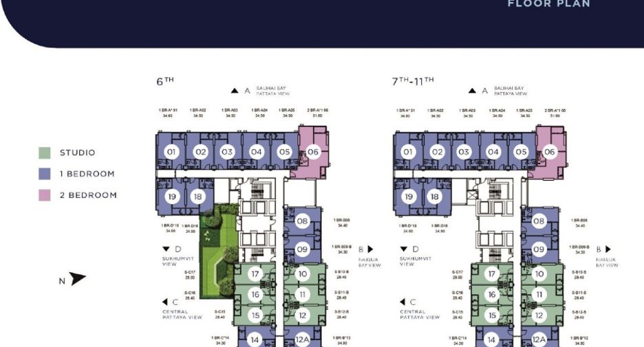 Wohnung zum Kauf mit Studio in Central Pattaya, Pattaya