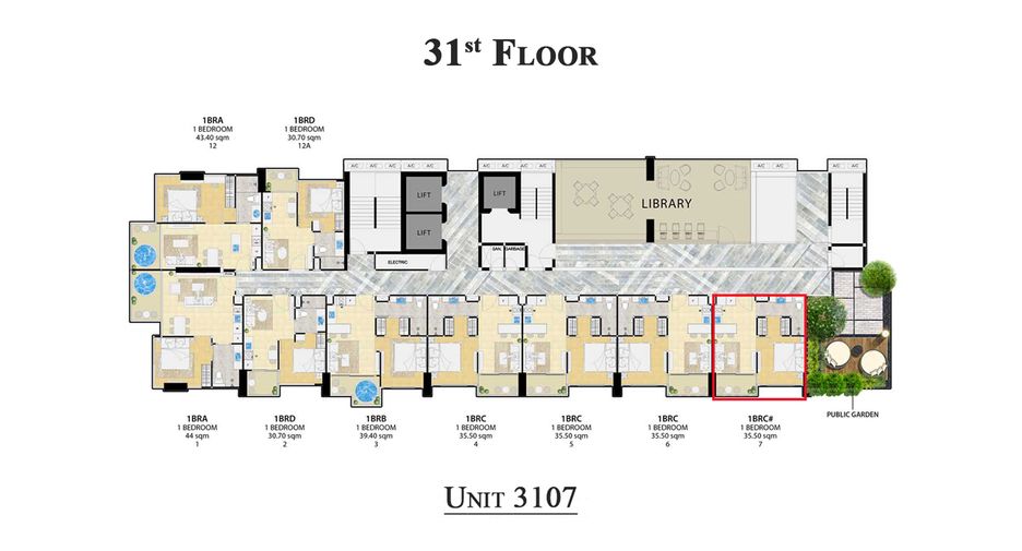 Condo en venta de 1 habitaciones en Jomtien, Pattaya