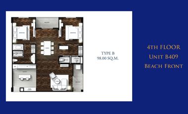 Condo en venta de 2 habitaciones en Sattahip, Chonburi