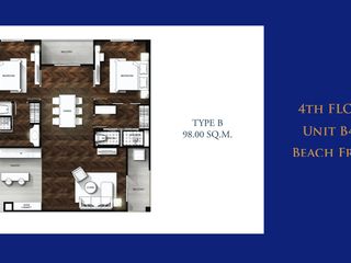 For sale 2 bedrooms condo in Na Jomtien, Pattaya