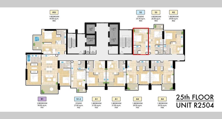 Condo en venta de estudio en Jomtien, Pattaya