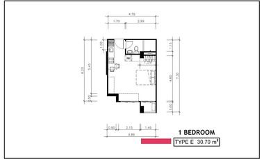 À vendre 1 chambre condo à Jomtien, Pattaya