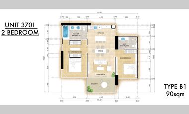 À vendre 2 chambres condo à Jomtien, Pattaya