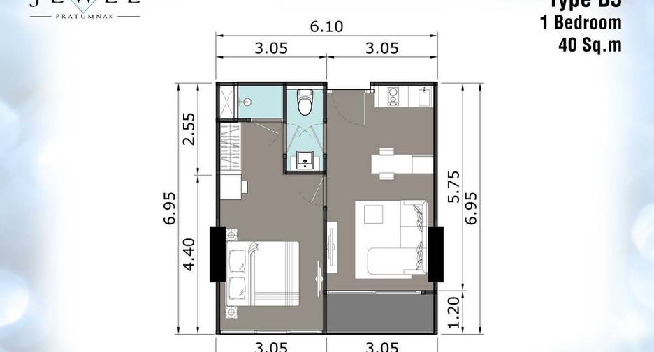For sale 1 bed condo in Pratumnak, Pattaya
