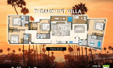 À vendre 4 chambres condo à Jomtien, Pattaya