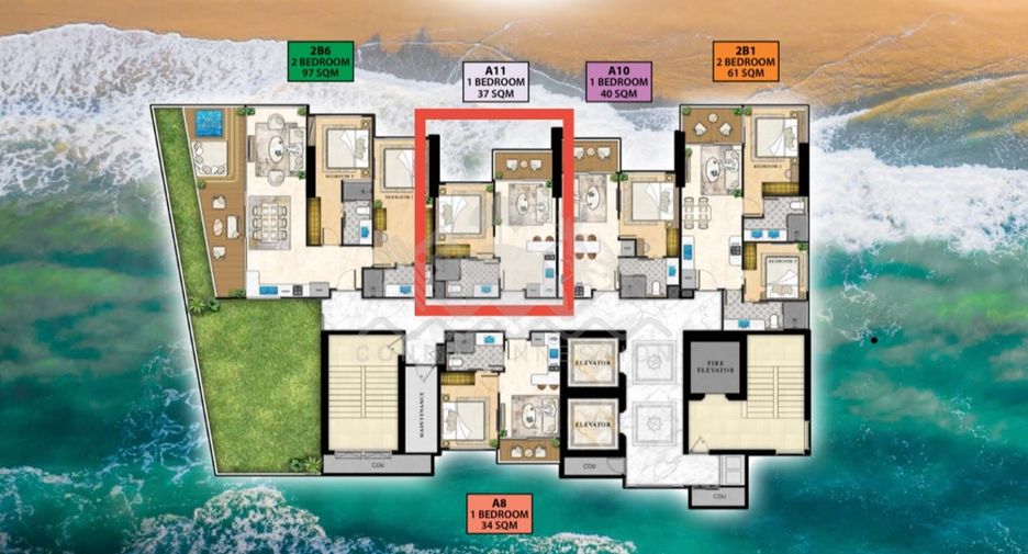 For sale 1 bed condo in South Pattaya, Pattaya
