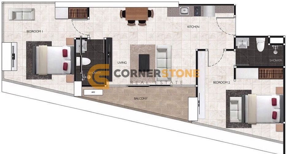 Wohnung zur Miete mit 2 Zimmer in South Pattaya, Pattaya