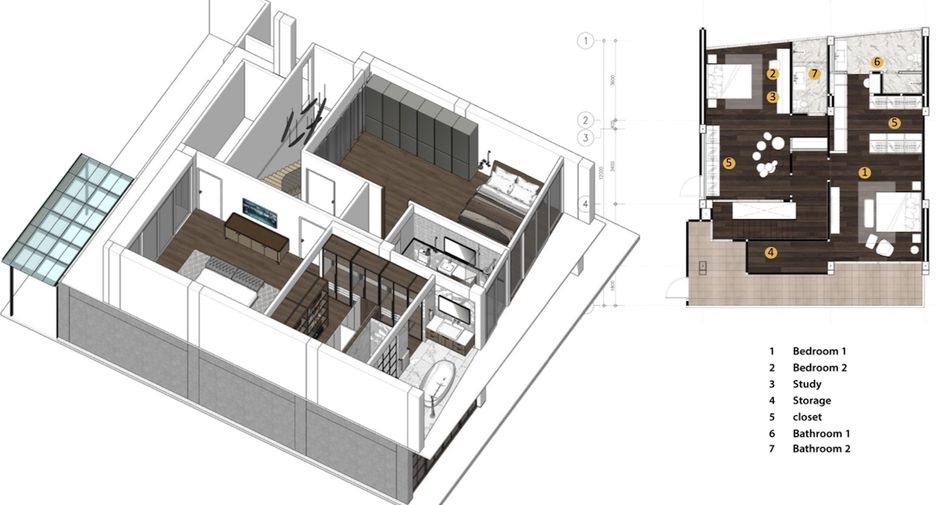 À vendre 3 chambres condo à Watthana, Bangkok