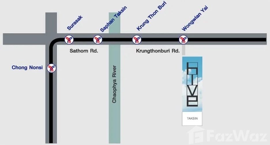 For sale 2 bedrooms condo in Khlong San, Bangkok