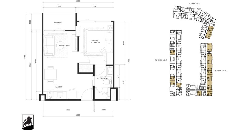 Condo en venta de 1 habitaciones en Jomtien, Pattaya