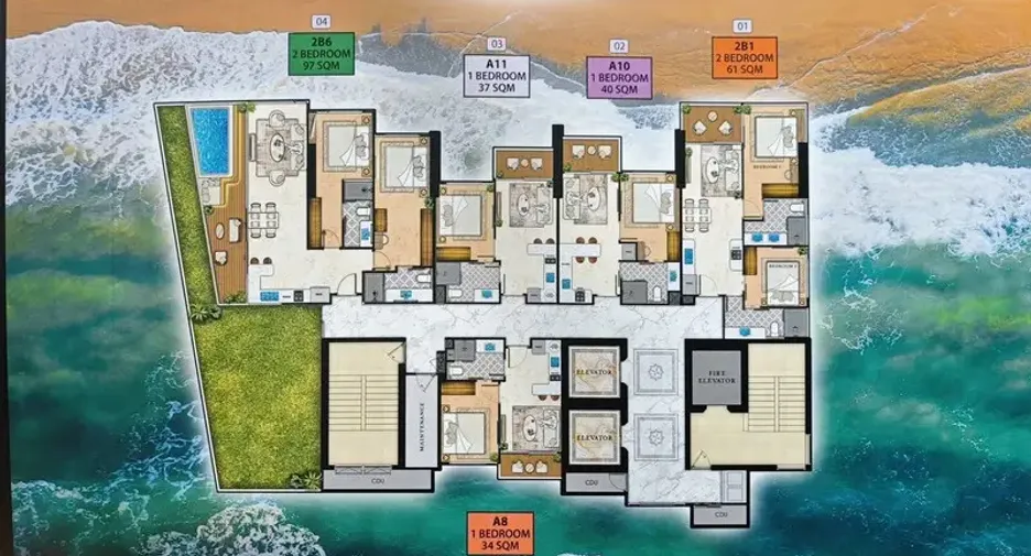 For sale 1 bed condo in South Pattaya, Pattaya