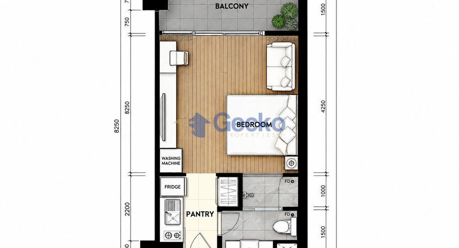 For sale 1 bed condo in Bang Lamung, Chonburi
