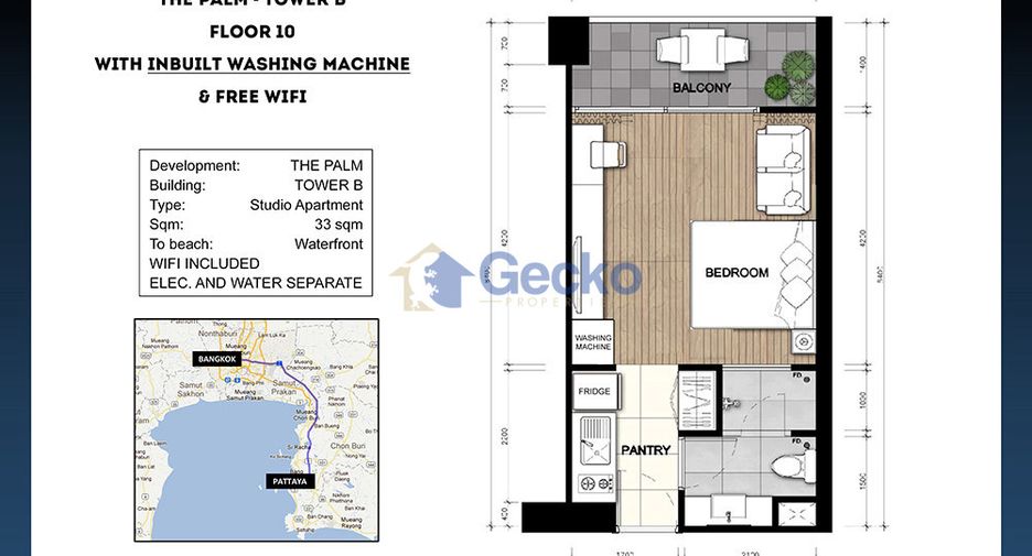 For sale 1 bed condo in North Pattaya, Pattaya