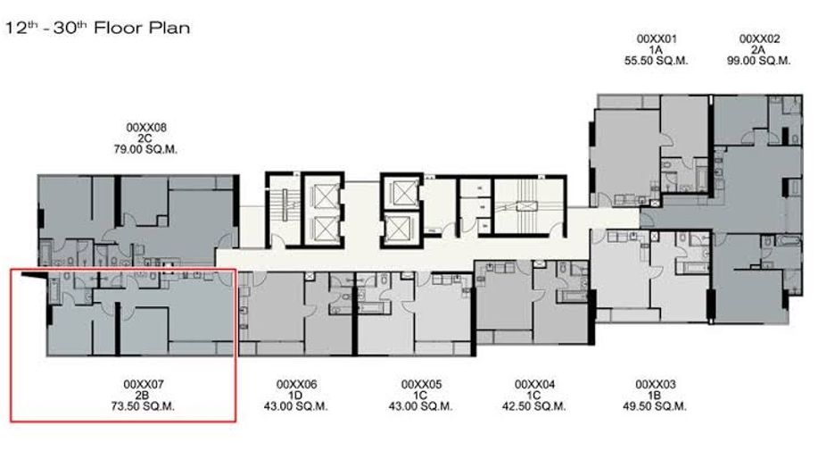 For rent 2 bedrooms condo in Watthana, Bangkok