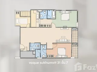 For sale 2 ベッドルーム condo in Watthana, Bangkok