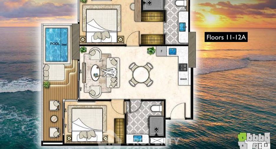 For sale 2 bedrooms condo in Bang Lamung, Chonburi