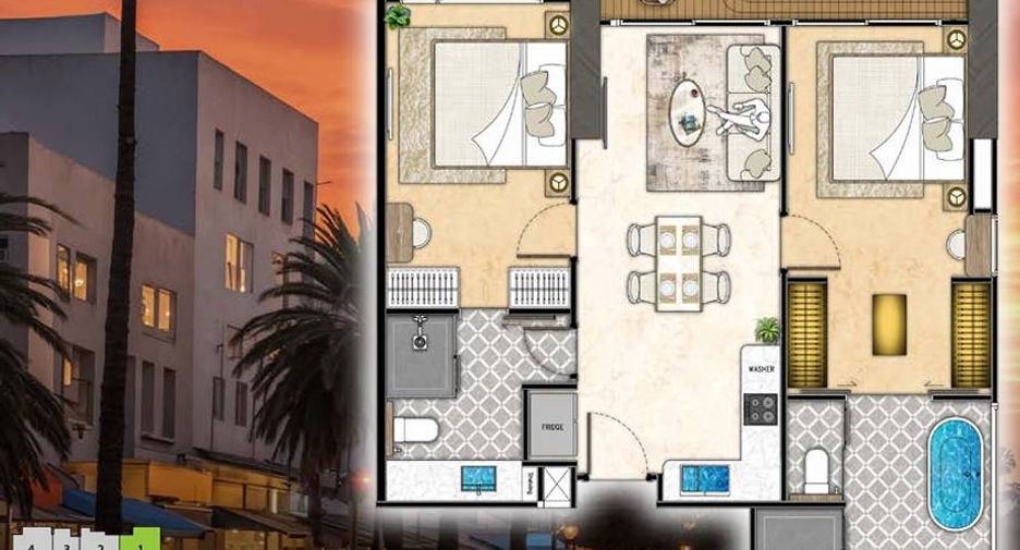 À vendre 2 chambres condo à Bang Lamung, Chonburi
