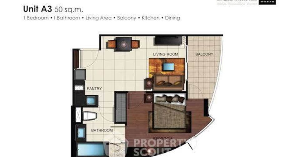 Apartamento en venta de 1 habitaciones en Watthana, Bangkok