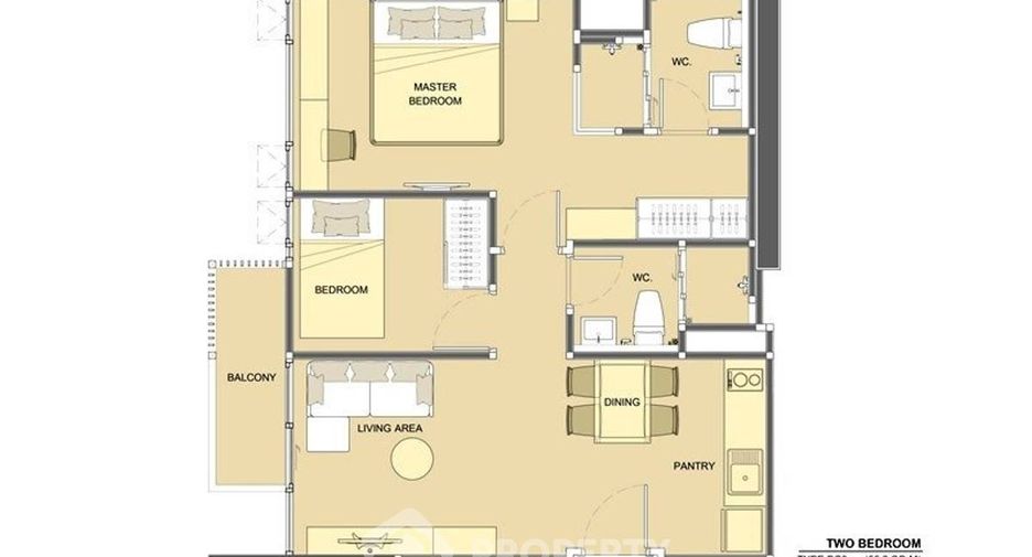 For rent and for sale 2 bedrooms condo in Huai Khwang, Bangkok