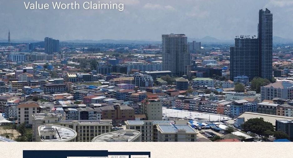 À vendre 1 chambre condo à Bang Lamung, Chonburi