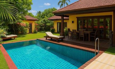 À louer et à vendre 3 chambres villa à Jomtien, Pattaya