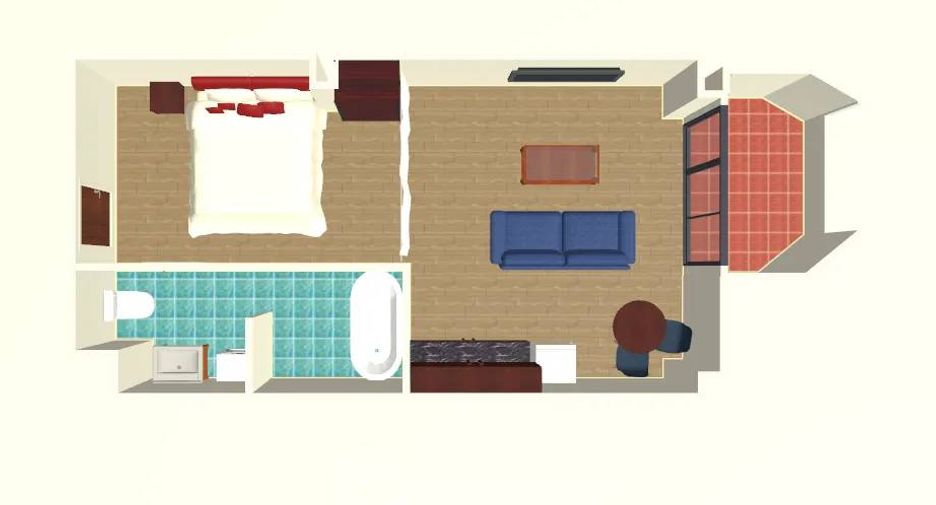 For rent 1 bed apartment in Khlong Toei, Bangkok