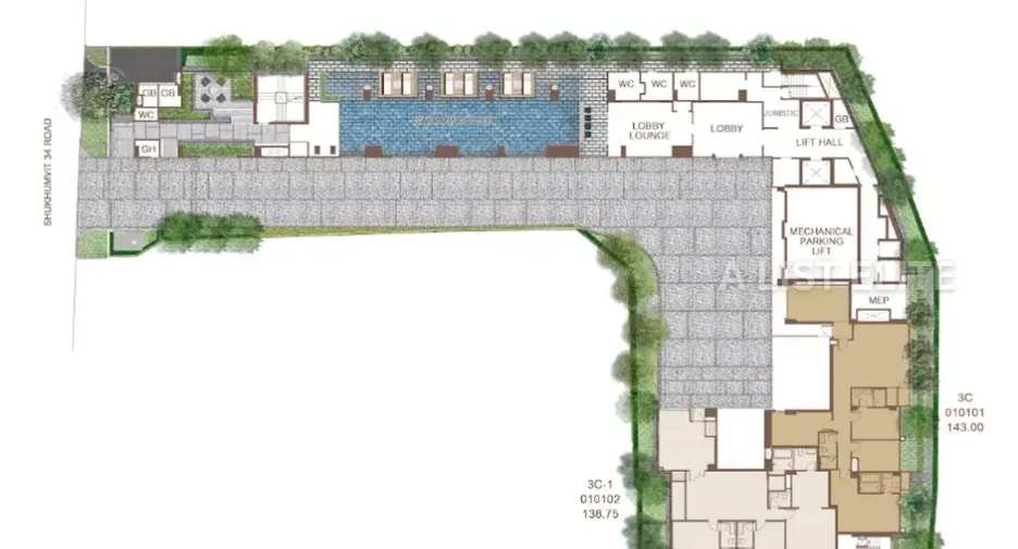 For sale 3 bedrooms condo in Khlong Toei, Bangkok