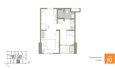 Wohnung zum Kauf mit 1 Zimmer in Bang Rak, Bangkok