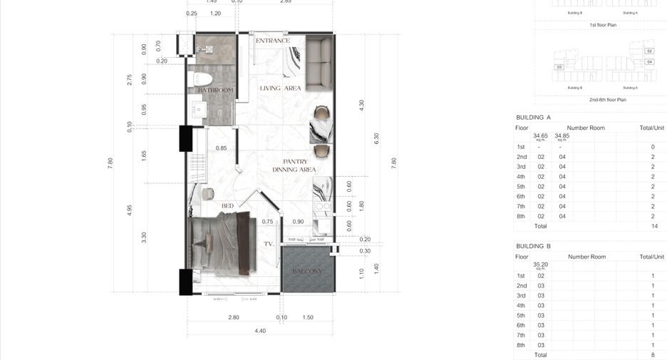 For sale 1 bed condo in South Pattaya, Pattaya