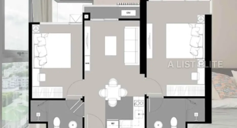 Wohnung zum Kauf mit 2 Zimmer in Khlong Toei, Bangkok