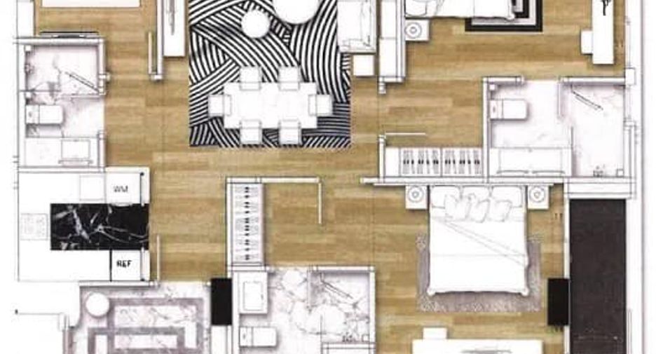 For rent 3 bedrooms condo in Khlong Toei, Bangkok