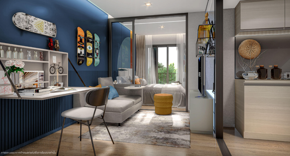 For rent 2 bedrooms condo in Huai Khwang, Bangkok