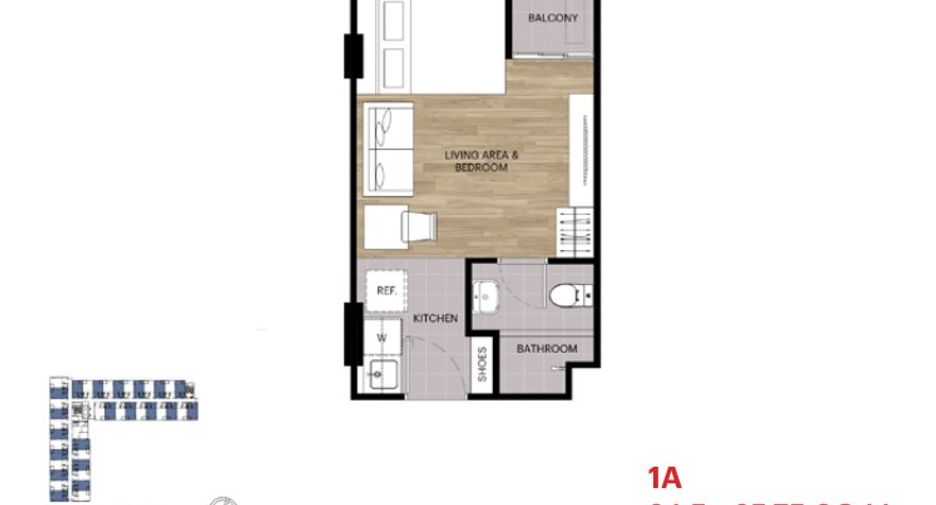 For sale 1 bed condo in Bang Lamung, Chonburi