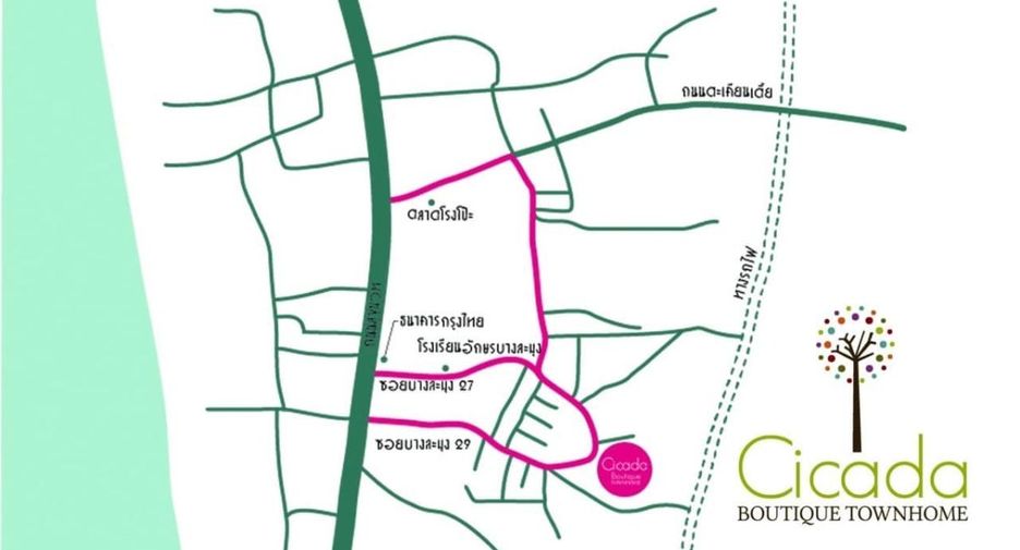 Casa adosada en venta de 4 habitaciones en Bang Lamung, Chonburi
