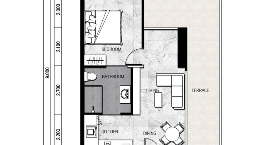 For sale 1 Beds condo in Bang Lamung, Chonburi