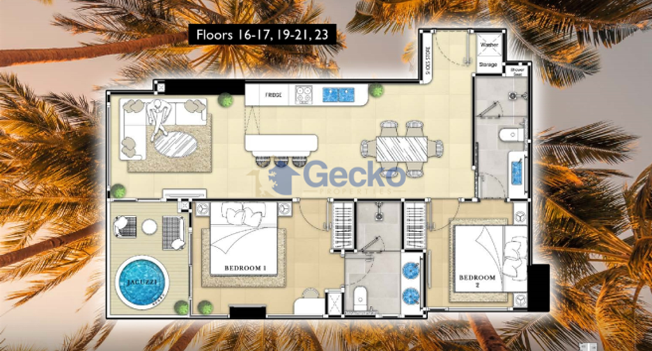 Condo en venta de 2 habitaciones en Pratumnak, Pattaya