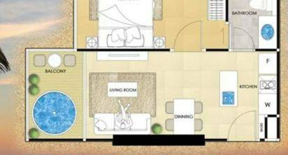 Продажа 1 кровать кондо в Йомтиен, Паттайя