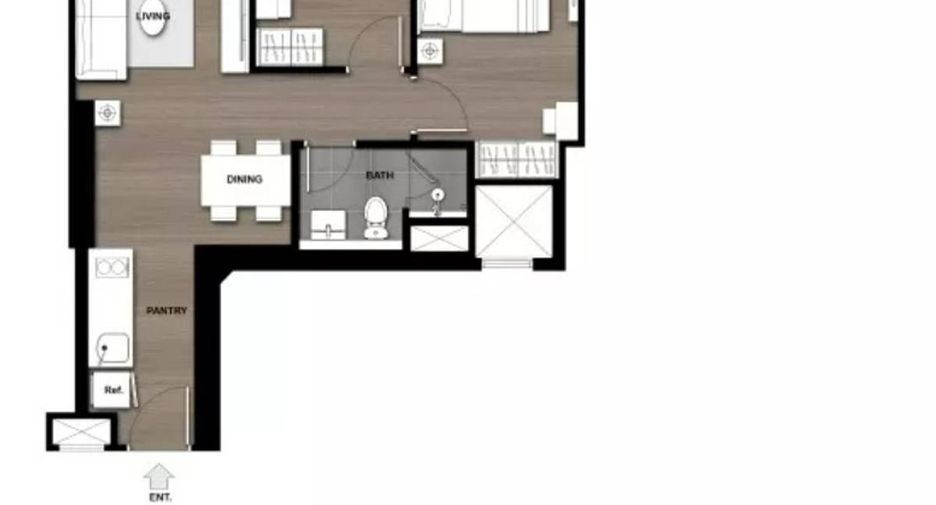 For rent 2 bedrooms condo in Bang Phlat, Bangkok