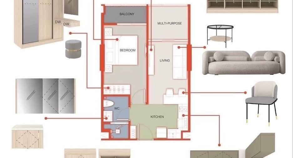 For sale 1 bed condo in Thalang, Phuket