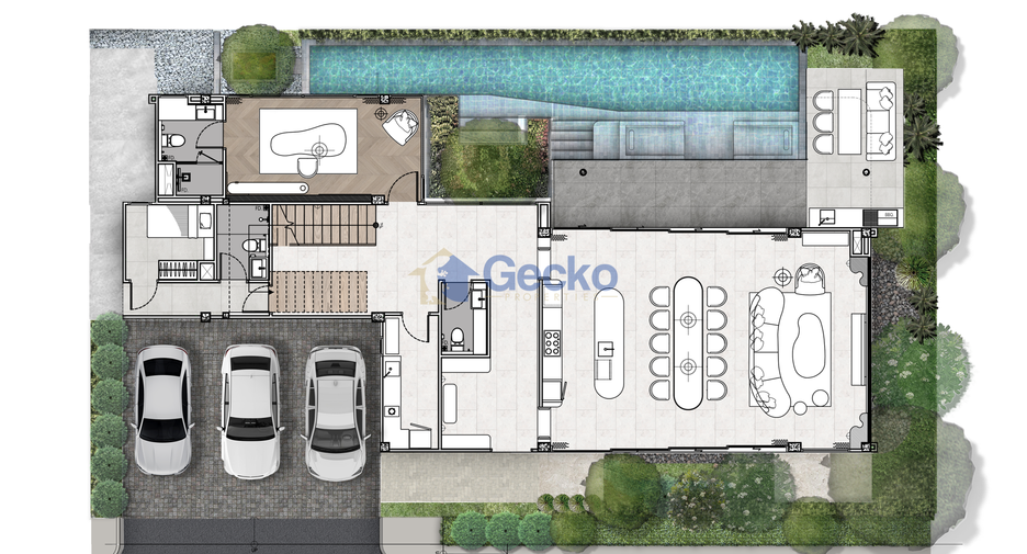 Haus zum Kauf mit 4 Zimmer in Bang Lamung, Chonburi
